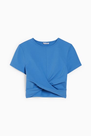 Dames - CLOCKHOUSE - kort T-shirt - blauw