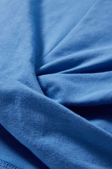 Dames - Kort T-shirt - blauw