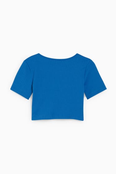 Damen - Crop T-Shirt - blau