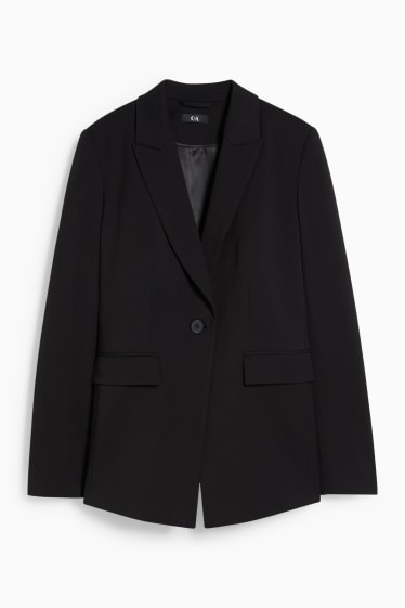 Dames - Business-blazer - regular fit - 4 Way Stretch - zwart