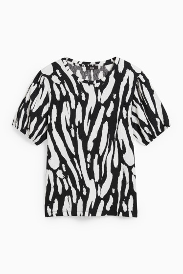 Donna - T-shirt - fantasia - nero / bianco