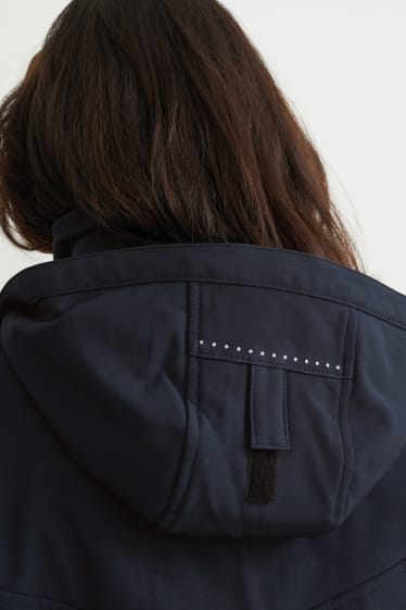 Femmes - Veste softshell à capuche - bleu foncé