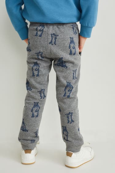 Niños - Pack de 2 - pantalones de deporte - azul / gris
