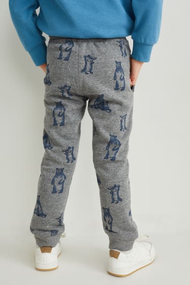 Kinderen - Set van 2 - joggingbroek - blauw / grijs