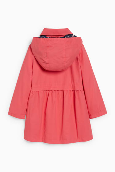 Kinderen: meisjes - Jas met capuchon - fuchsiarood
