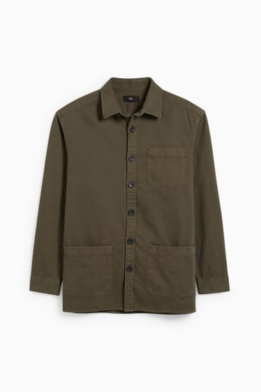 Men - Shirt jacket - khaki