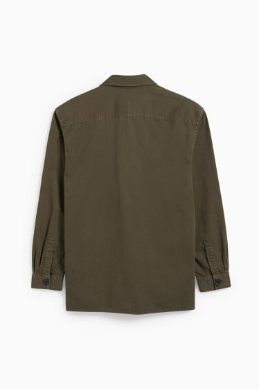 Men - Shirt jacket - khaki