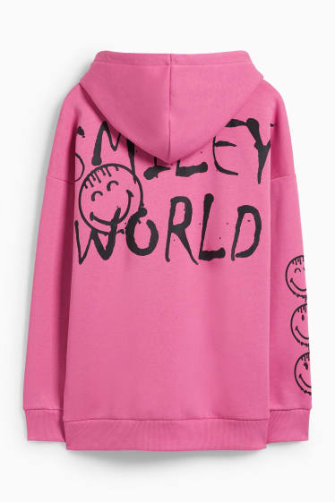 Nastolatki - CLOCKHOUSE - bluza z kapturem - SmileyWorld® - różowy