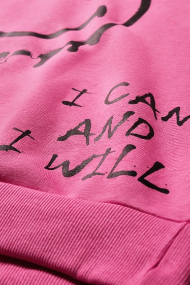 Dames - CLOCKHOUSE - hoodie - SmileyWorld® - fuchsiarood