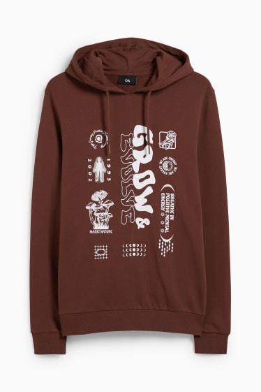 Men - Hoodie - brown