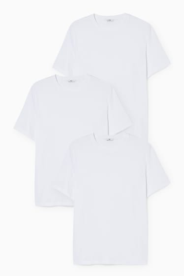 Pánské - Multipack 3 ks - tričko - bílá