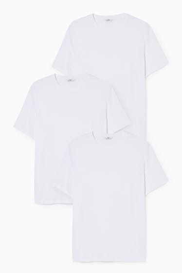 Hommes - Lot de 3 - T-shirt - blanc