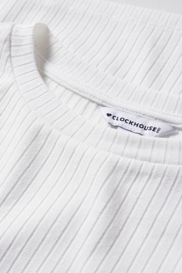 Dona - CLOCKHOUSE - samarreta crop - blanc