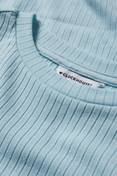 Dona - Samarreta crop - blau clar