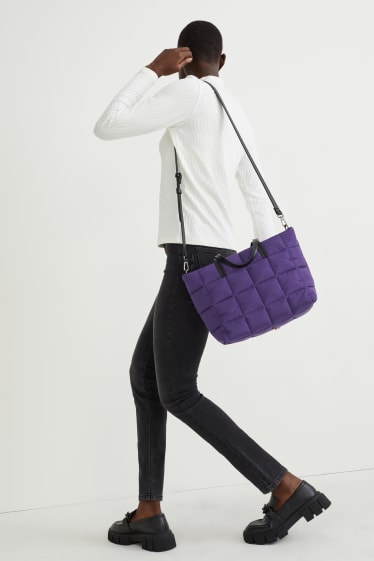 Mujer - Bolso shopper acolchado - violeta