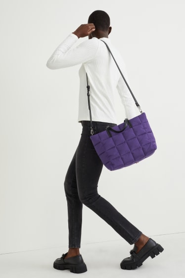 Damen - Stepp-Shopper - violett