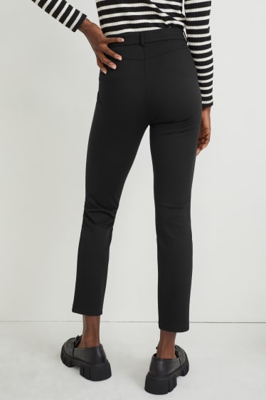 Dona - Pantalons de tela - high waist - regular fit - negre