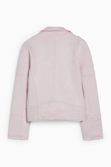 Enfants filles - Blouson motard - synthétique - rose