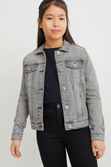 Kinder - Jeansjacke - helljeansgrau