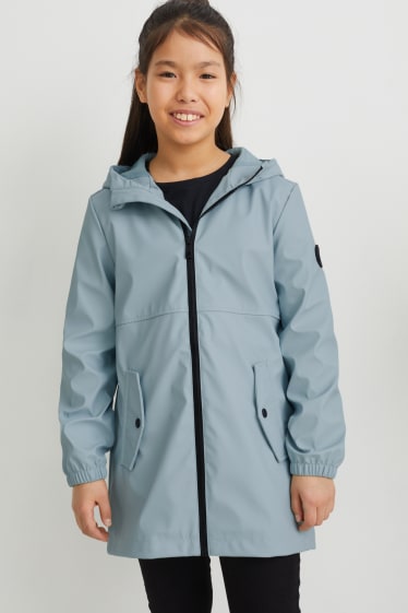 Kinder Mädchen - Jacke mit Kapuze - mintgrün