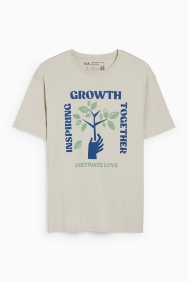 Hommes - T-shirt - beige clair