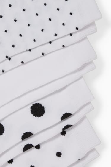 Dámské - Multipack 5 ks - ponožky - puntíkované - bílá