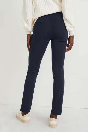 Dona - Pantalons de punt de samarreta - straight fit - blau fosc