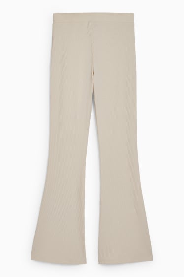 Femmes - CLOCKHOUSE - pantalon en jersey - comfort fit - beige clair