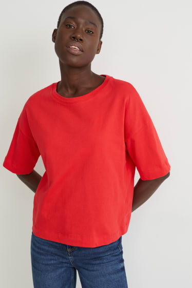 Dames - T-shirt - rood