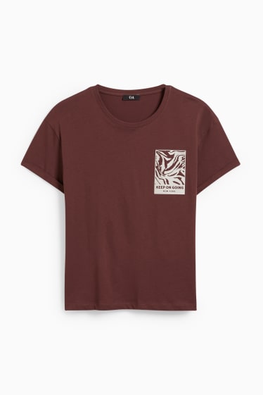 Femmes - T-shirt - marron foncé