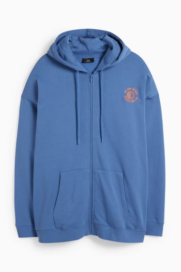 Herren - Sweatjacke mit Kapuze - blau