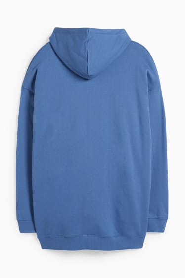 Uomo - Felpa con zip e cappuccio - blu