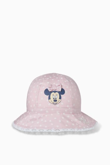 Baby Mädchen - Minnie Maus - Baby-Hut - geblümt - rosa