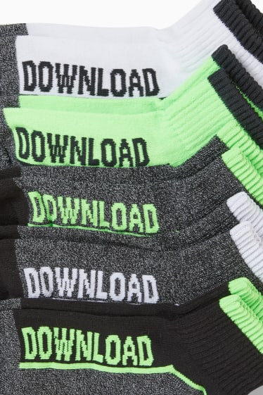 Children Boys - Multipack of 5 - Download - socks with motif - white / black