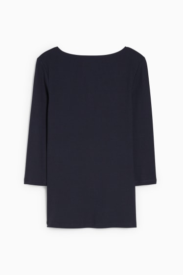 Women - Basic long sleeve top - dark blue