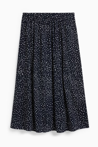 Donna - Gonna - pois - blu scuro