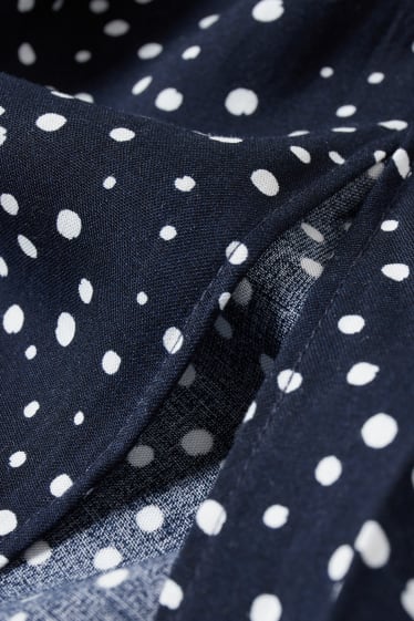 Donna - Gonna - pois - blu scuro