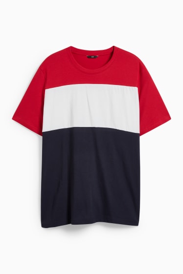 Uomo - T-shirt - rosso scuro