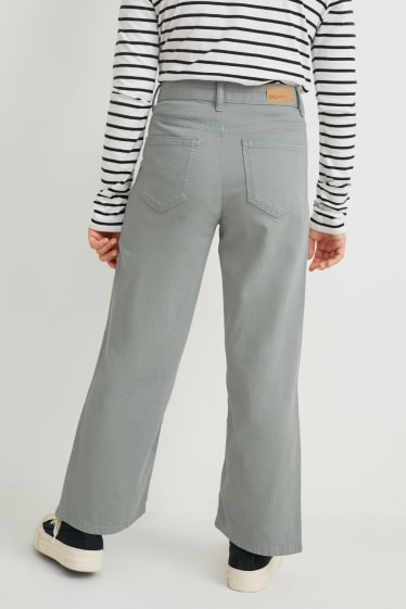 Kinderen: meisjes - Broek - wide leg - lichtgroen