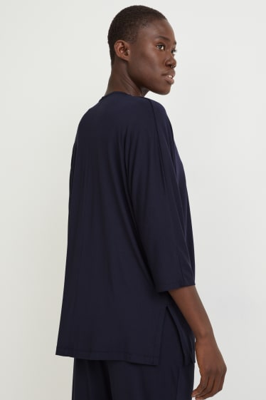 Femmes - Gilet en maille basique - bleu foncé