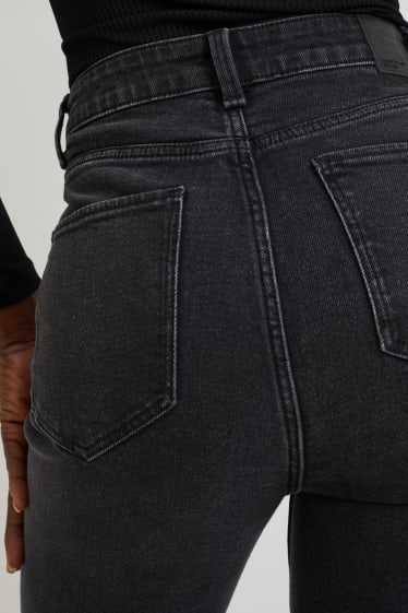 Dámské - Flared jeans - high waist - LYCRA® - džíny - tmavošedé