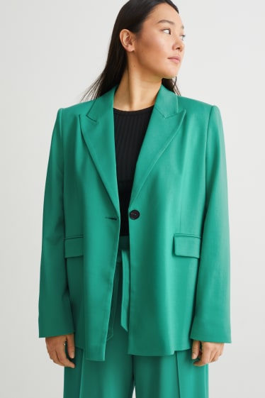 Damen - Blazer - Viskose-Mix - grün