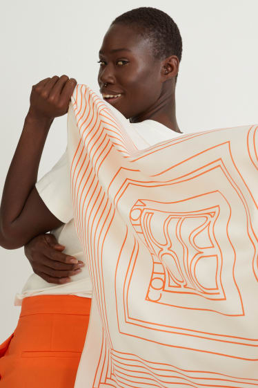 Damen - Halstuch - gemustert - orange