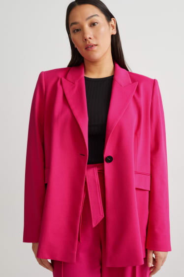 Dames - Blazer - viscosemix - fuchsiarood