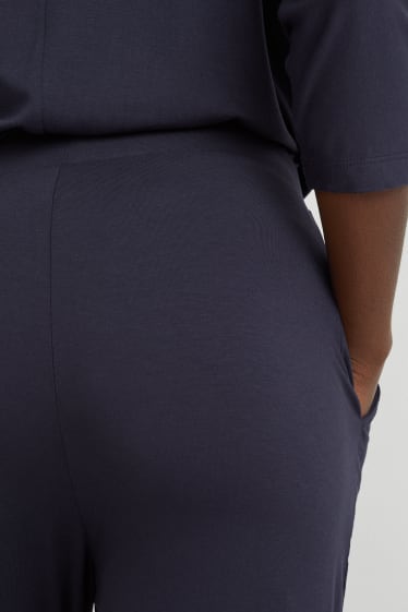Dona - Pantalons de xandall bàsics - blau fosc