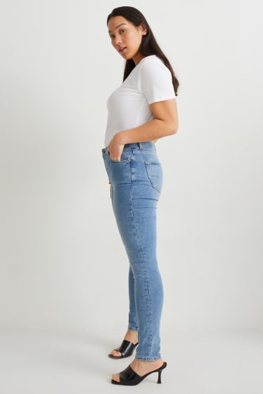 Damen - Curvy Jeans - High Waist - Skinny Fit - LYCRA® - helljeansblau