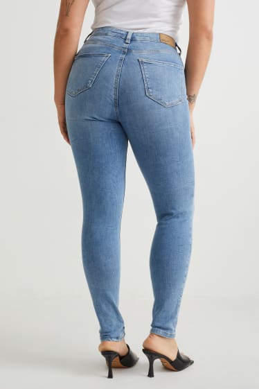 Femei - Curvy jeans - talie înaltă - skinny fit - LYCRA® - denim-albastru deschis