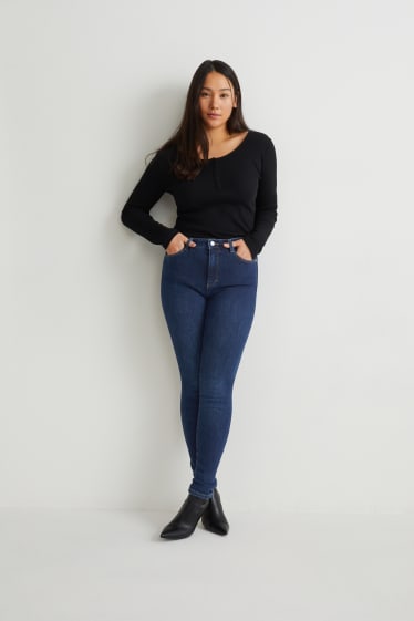Dámské - Curvy jeans - high waist - skinny fit - LYCRA® - džíny - modré