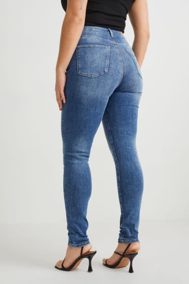 Femei - Curvy jeans - talie înaltă - skinny fit - LYCRA® - denim-albastru