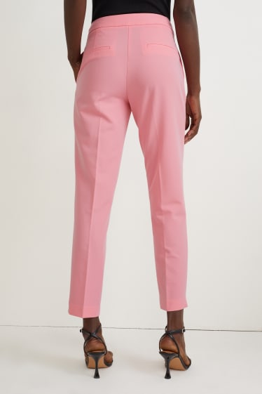 Femmes - Pantalon de bureau - mid-waist - regular fit - rose